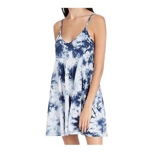 Z Supply Mini Dress Black Iris Kona Cloud Print- XS & S NWT
